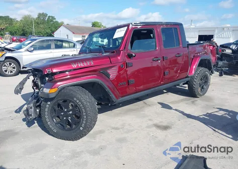 2022 Jeep Gladiator Willys Sport 4X4 из США, поврежденный, VIN 1C6HJTAG4NL110186